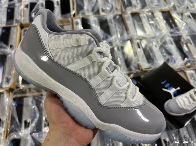 Rep Onekick Low Air AV2187-140 Jordan Grey 11 Cement 0822